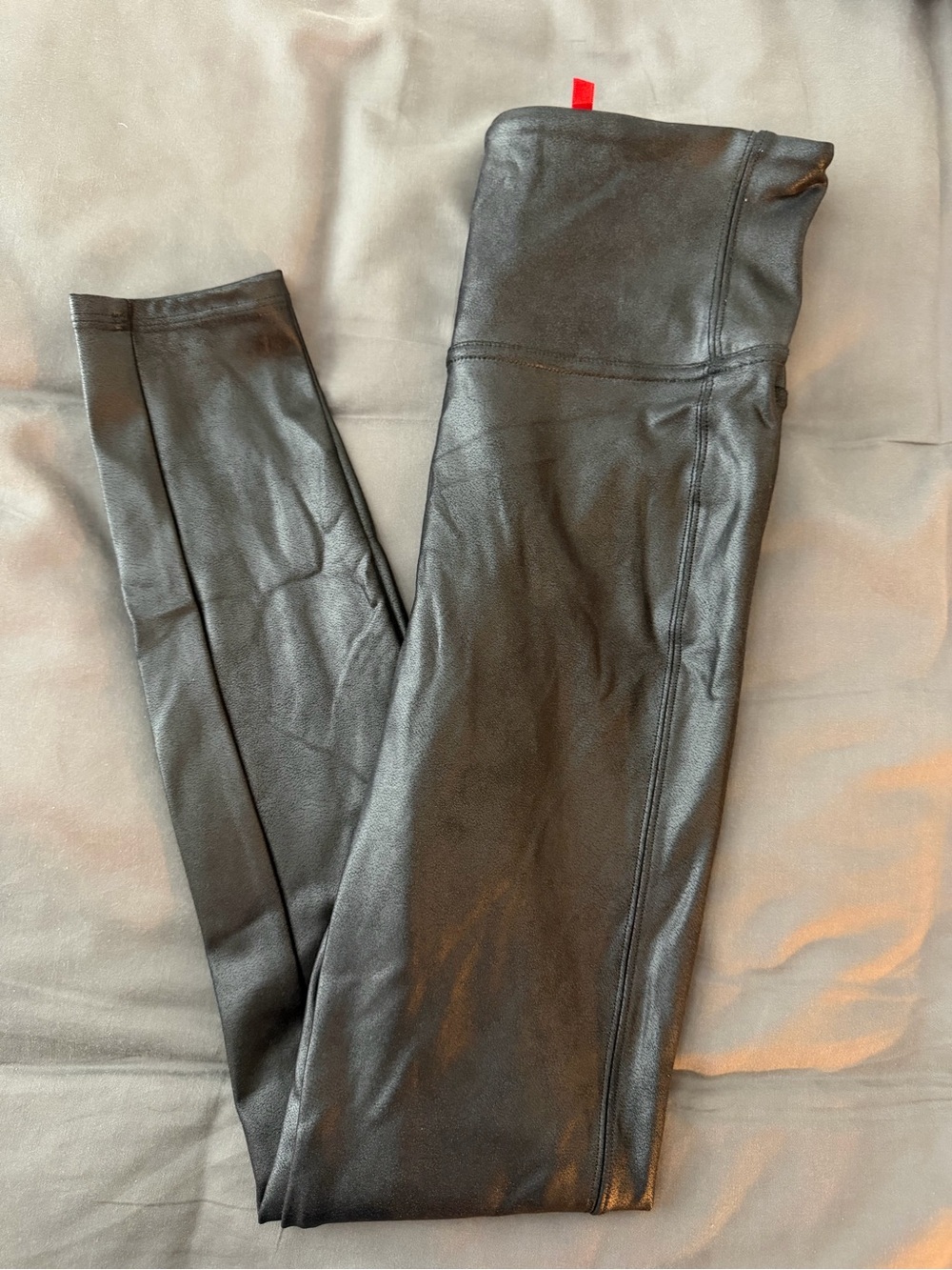 SPANX Black Faux Leather Leggings